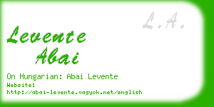 levente abai business card